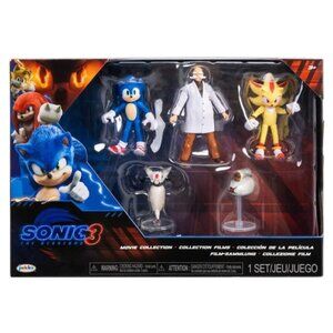 Sonic The Hedgehog 3 Movie Collection Figures Set By Jakks Pacific